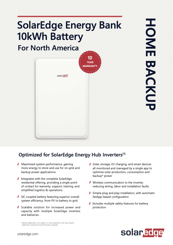 SE Energy Bank Data Sheet